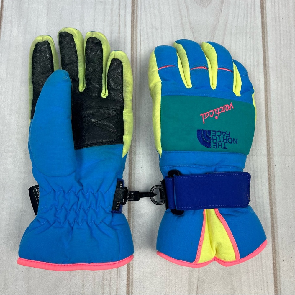 The North Face Vibrant Blue and Green Gloves